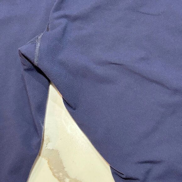 Lululemon Run Pace Crop Capris Workout Leggings 2012-2014 Blue Side Stripe 10 - Picture 11 of 15